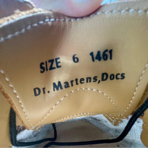 Dr. Martens Women Size 8 (US) White 1461 Smooth Patent Leather Oxfords - Picture 6 of 7